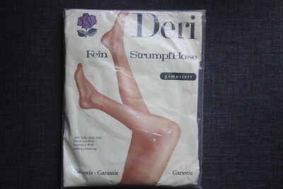 Vintage Deri Feinstrumpfhose Gr. 40-42 Teint Muster hauchfein Neu OVP