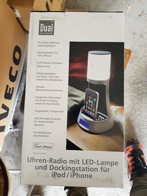 DUAL Uhren-Radio mit LED Lampe & Dockingstation ipod/iPhone OVP plus I Phone 4 