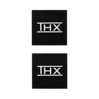 Custom THX Lucasfilm Silver Aluminum Speaker Grill Badges (Small Pair) - For Audio Enthusiasts