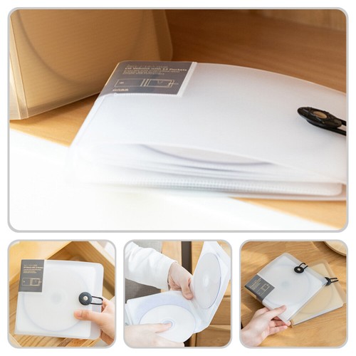 CD Case Binder 12-Capacity CD Storage Book CD Storage Container CD Organizer - Afbeelding 6 van 12
