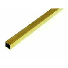 K&S Engineering 8155 1/4"x12" Square Brass Tube with .014 Wall Single