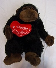 Dan Dee Collectors Choice Valentine Medium Plush Stuffed Animal Black Monkey
