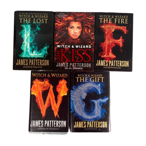 James Patterson Complete Set WITCH & WIZARD Kiss The Lost Gift Fire HB/DJ VGC - 第 3/3 張圖片