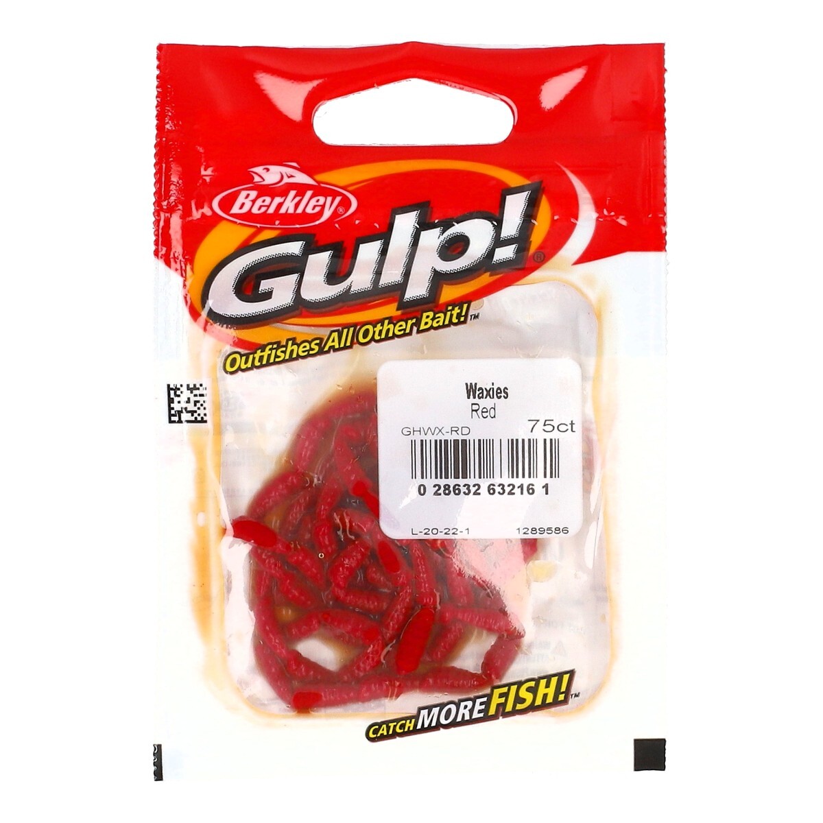 Восковые пластинки Berkley Gulp Alive Red Kunstmaden 12 мм rot 75 Stück Maden mit Lockstoff