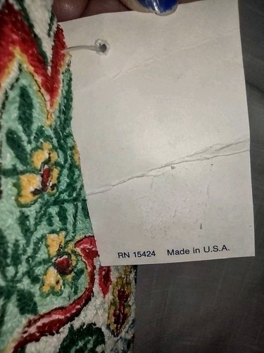 VINTAGE STEVENS LINEN KITCHEN TOWEL FLORAL COTTON NEW OLD STOCK TAG MADE IN USA - Picture 6 of 17
