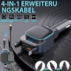 96W Einziehbares Auto Ladegerät , Handy Schnellladegerät Auto Zigarettenanzünder