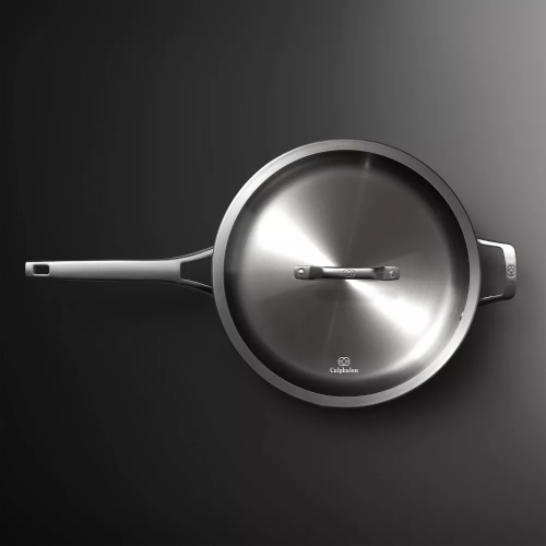 New Calphalon Premier 5qt. Stainless Steel Saute Pan with Cover - Picture 3 of 10
