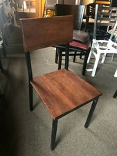 NEW RESTAURANT WOOD METAL CHAIRS IN MAHOGANY (WALNUT , CHERRY ,NATURAL COLOR)
