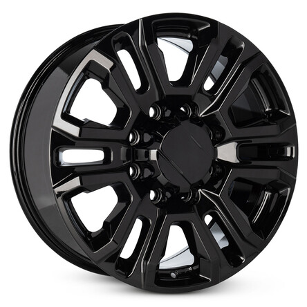 New Wheel For 2021-2024 GMC Sierra 2500 20 Inch Gloss Black Alloy Rim - Picture 2 of 9