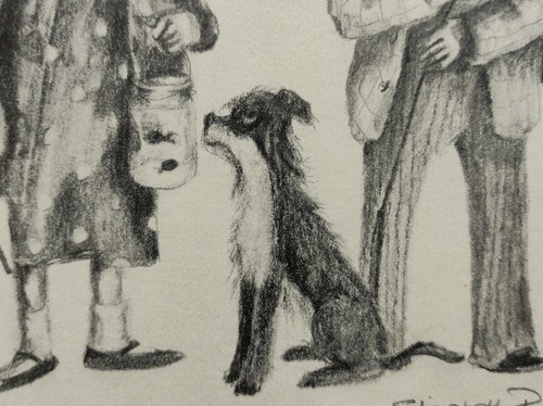ELIZABETH R HUNT 1988 ORIGINAL NORTHERN ART PENCIL DRAWING, KIDS DAY OUT FISHING - Picture 17 of 24