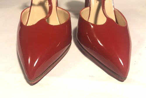 Pristine Red Patent Louboutin Sling Backs EU 39.5 - Picture 5 of 7