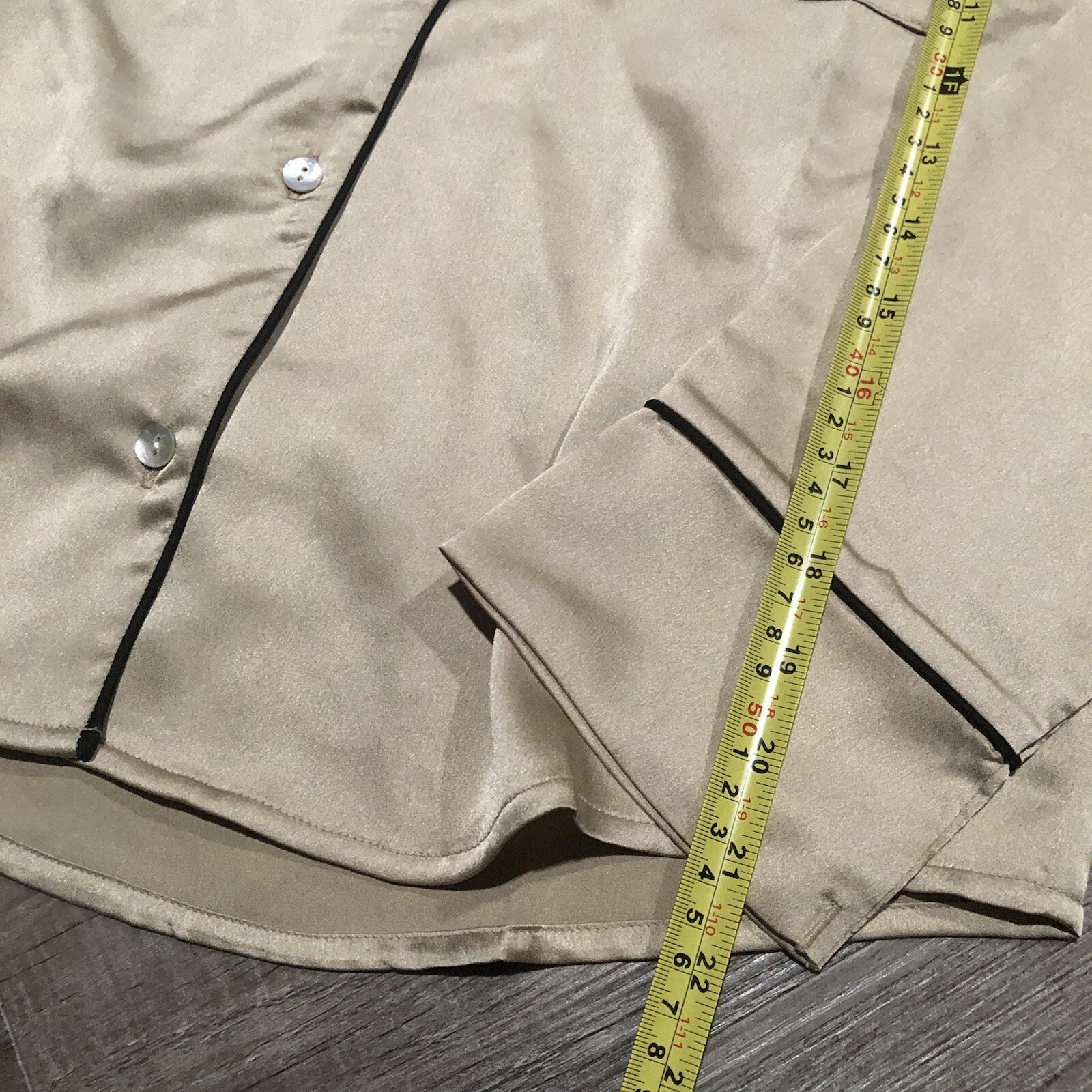 KENDALL + KYLIE  Beige Brown Tan Gold Satin Set Sample Rare Blogger S NWOT image 6