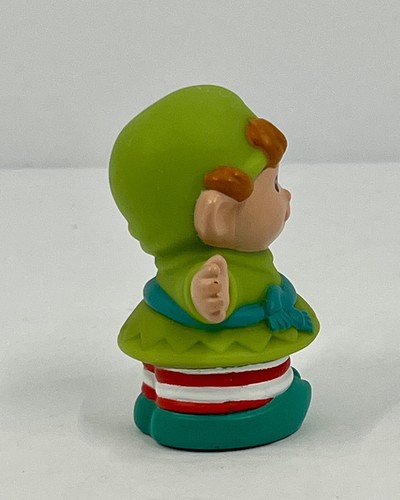 New Fisher Price Little People SANTA CLAUS BOY ELF Green Christmas Holiday 1997 - Picture 4 of 8
