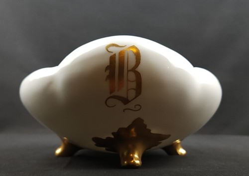 B R C Bavaria hand painted gold legs and trim, fruit Nut bowl Dish #F7 - Picture 8 of 10