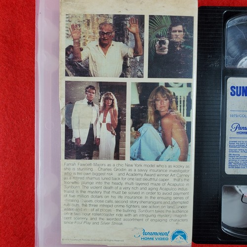 SUNBURN Farrah Fawcett & Charles Grodin, Paramount (1979, VHS) Joan Collins Cult - Picture 2 of 6