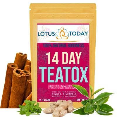 14 Tage TEATOX Detox Tee ohne*Abführmittel Diät Tee, Abnehmen, Gewichtsmanagement Tee