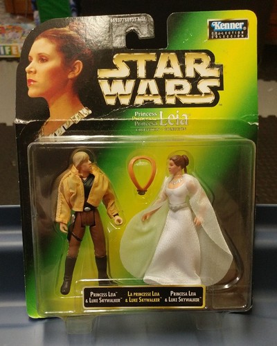 Princess Leia and Luke Skywalker from the Princess Leia collection, 1997, MOC - Imagen 3 de 6