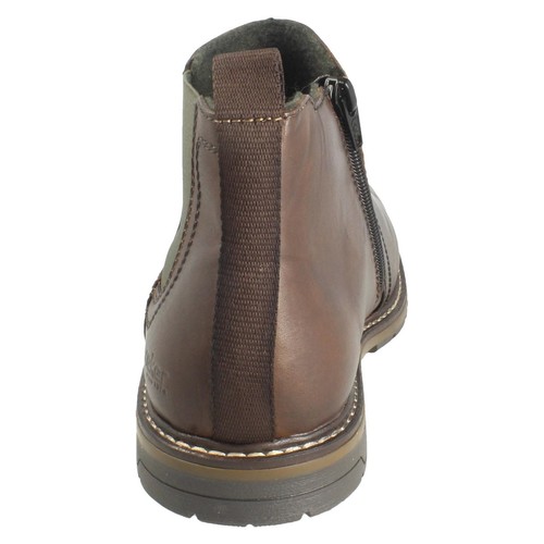 Mens Rieker '13757' Brown Leather Chelsea Boot With Zip - Picture 13 of 18