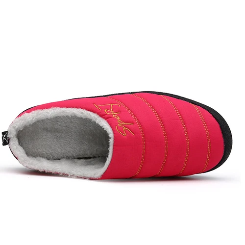 Winter Cotton Slippers Waterproof Plush Lining Warm Men Women Slippers Outdoor- - Picture 32 of 65