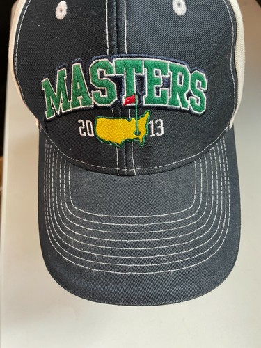 The Masters 2013 PGA Golf Tour Logo Navy blue & White Baseball Hat Cap ahead usa - Picture 1 of 10