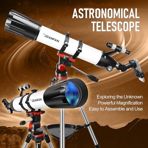 Telescope,90mm Aperture 800mm Telescopes for Adults Astronomy,Portable - Picture 6 of 6