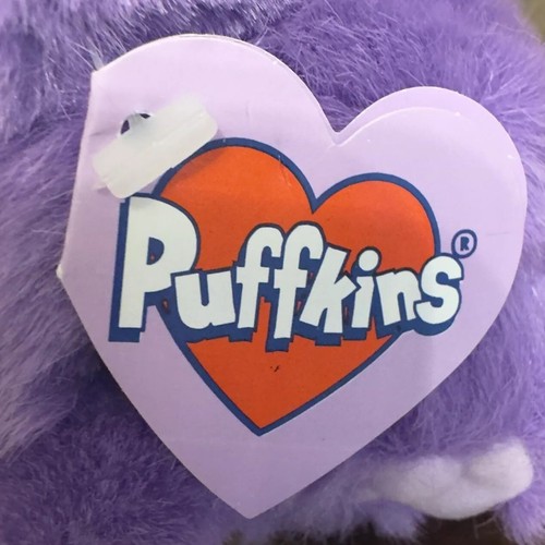 SWIBCO Vintage Puffkins VIOLETT Bear Tag 6659 lila rund Beanie Ball Plüschtier - Bild 7 von 11