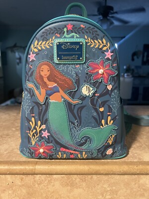【Lounge Fly】The Little Mermaid Live Action Mini Backpack Loungefly Disney Little Mermaid Ariel Live Action Mini