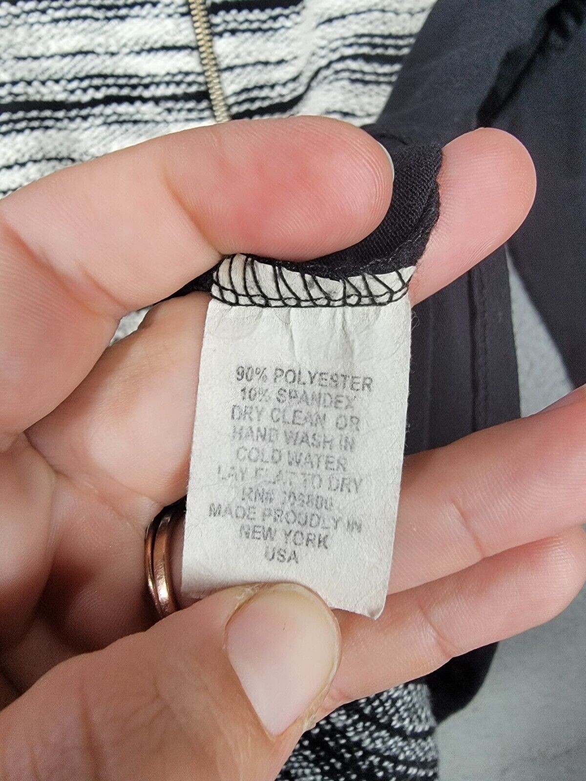 Boho Top Small Patchwork Tunic Black Grey Zip Acc… - image 10