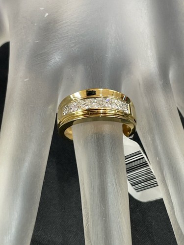 Gent's Diamond Cluster Ring 7 Diamonds .60 Carat T.W. 14K Yellow Gol (AD1005077) - Picture 2 of 6