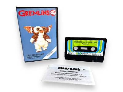 GREMLINS the ADVENTURE Amstrad 1983 RARE Vintage Game WARNER BROS. Box & Handbuch