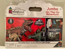 Colorforms Jumbo On-the-Go Adventure Set 10x12 Jurassic World Dinosaurs NEW