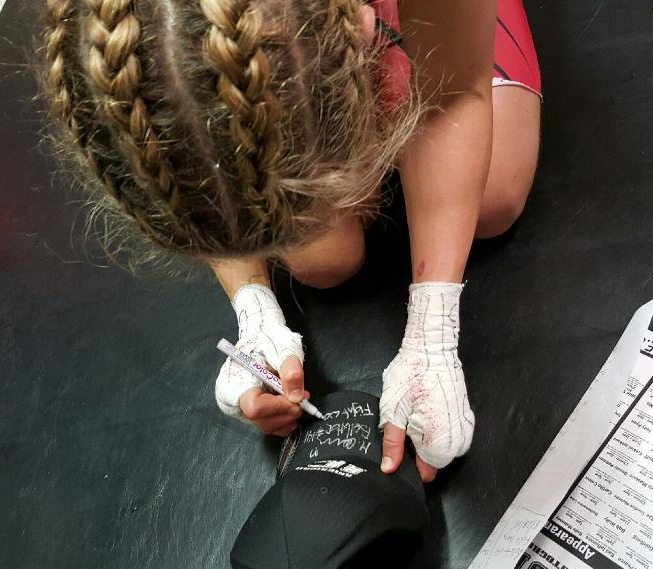 Marloes Coenen Signed Bellator MMA 141 Fight Worn Used Walkout Hat