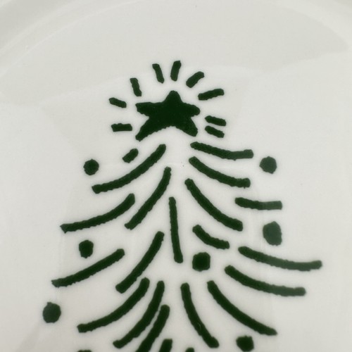 Crate & Barrel Green Christmas Tree Dessert Plates (8) Trish Richman Mint Cond. - Picture 11 of 19