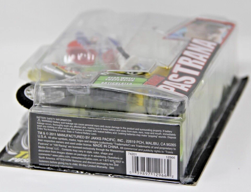 Экшн-фигурка Travis Pastrana Nitro Circus MXS 2011 редкая новая/запечатанная работает Suzuki - Изображение 4 из 4