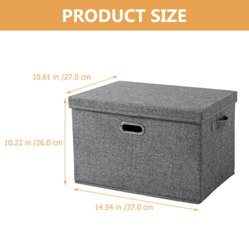 Foldable Clothing Box Bedroom Storage Box with Lid Fabric Organizer Toys - Picture 8 of 12