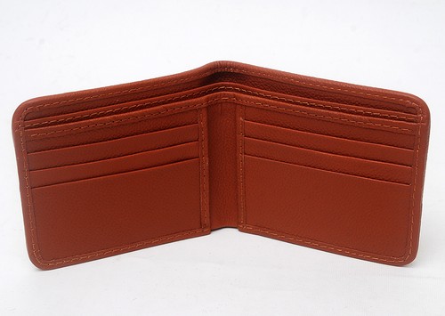 Cow hide Leather Men Bifold Purse Luxury HAIR ON Leather Card Holder Wallet-121 - Picture 3 of 3