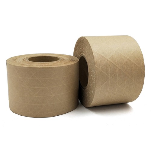 Wet Water Kraft Paper Tape Reinforced Gummed Water Activated Seal Packing Tape - Picture 8 of 9