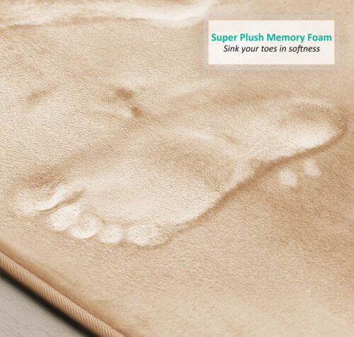 3PC Bathroom Rug Memory Foam Bath Mat Set - Small Large and Contour Bath Rugs - Picture 105 of 175
