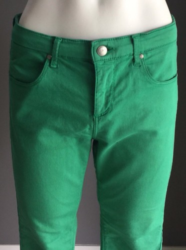 TOPSHOP Moto Leigh Size 12 Jeans Soft Denim Green W 30 L 30 AU 12 NEW - Picture 2 of 7