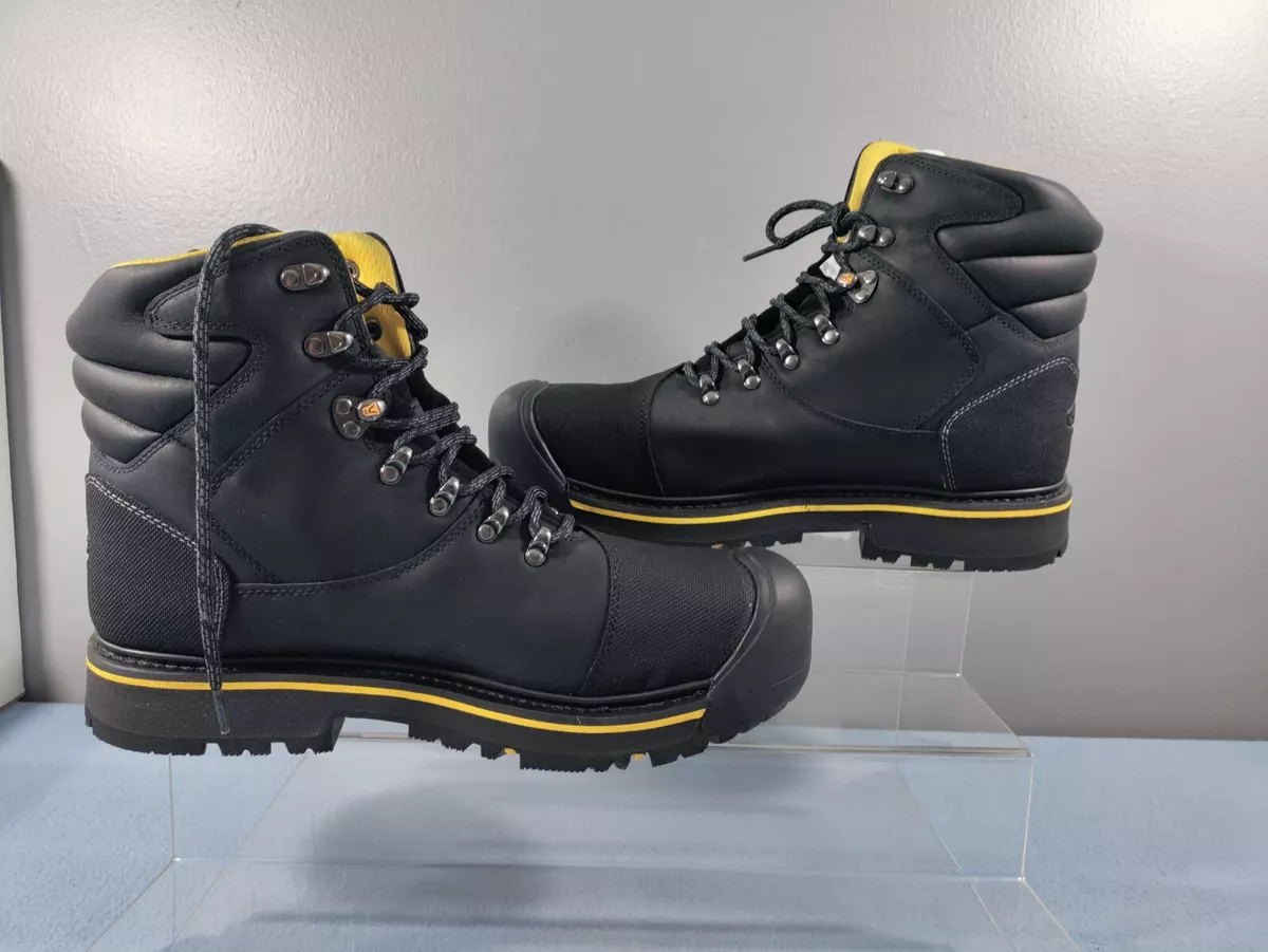NEW KEEN UTILITY MILWAUKEE WP STEEL TOE WORK BOOTS SIZE 14 D BLACK