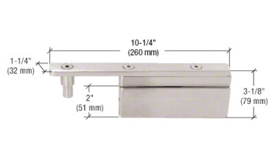 CRL GGP12BS Brushed Stainless Glass-to-Glass Gate Pivot Patch