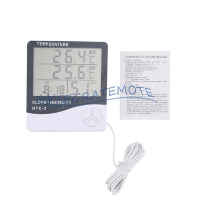 MARKENLOS HTC-2 Termometro digitale LCD temperatura igrometro misuratore umidità visualizzazione tempo