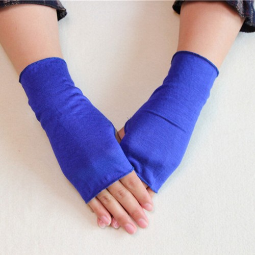 Women Fingerless Thin Short Gloves Sunscreen UV Protection Cycling Driving Glove - Picture 8 of 26