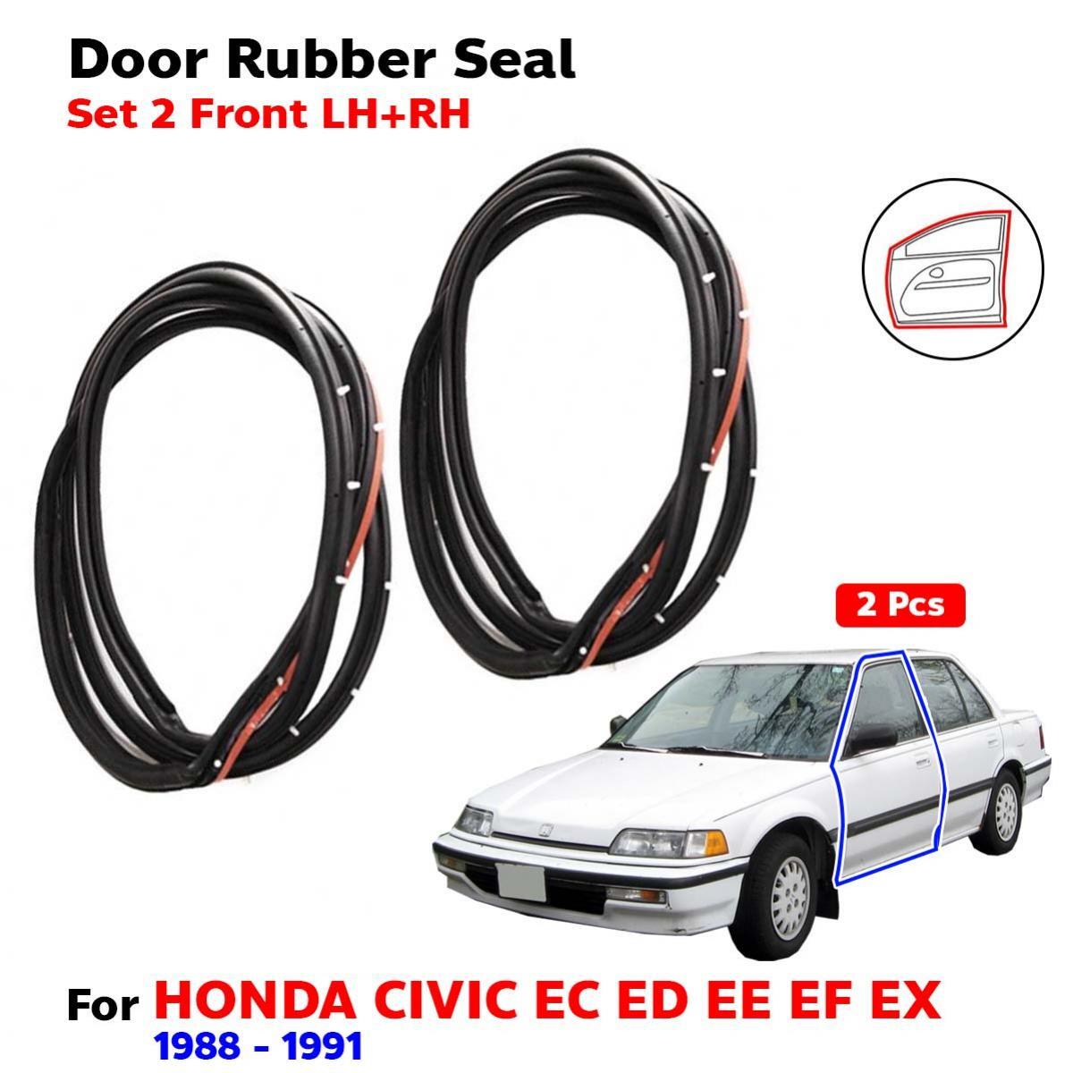 Door Rubber Seal Weatherstrip Front LH+RH Fits Honda Civic EE EF 