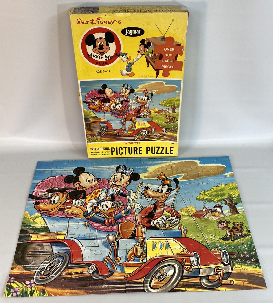 Walt Disney Mickey Mouse パズル ディズニー　ビンテージ Vintage Mickey Mouse Club On The Way Picture Puzzle Complete