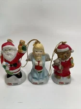 Vtg Cvs Ornaments 95, 96, 97 Santa, Angel, Teddy Bear Collectible ￼