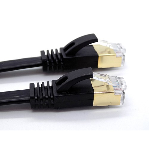 RJ45 Network Cat7 Ethernet Cable Internet Lead Fast FLAT 10Gbps SSTP Thin Lot - Picture 12 of 14