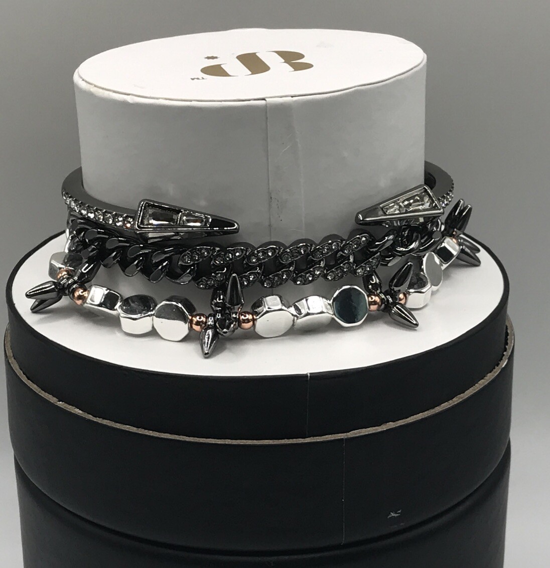 【...TABOO】Brain Bangle Bomb Party 2024 Fall Luxe Stacks She's Edgy But Timeless