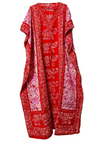 Women Caftan Long Kaftan Dress Tunic Dress Nightwear Hippy Boho Maxi Plus Size - Picture 11 of 29