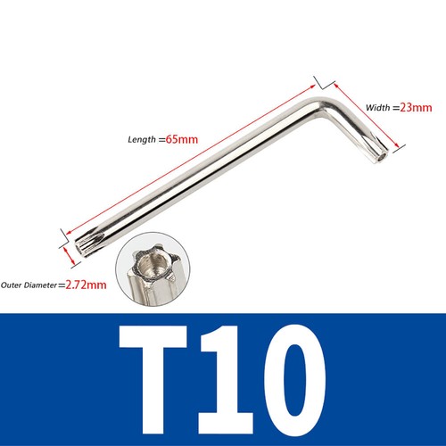 Nickel Plated Metric Allen Hex Key T10 T15 T20 T25 T30 T40 T50 - Picture 5 of 11